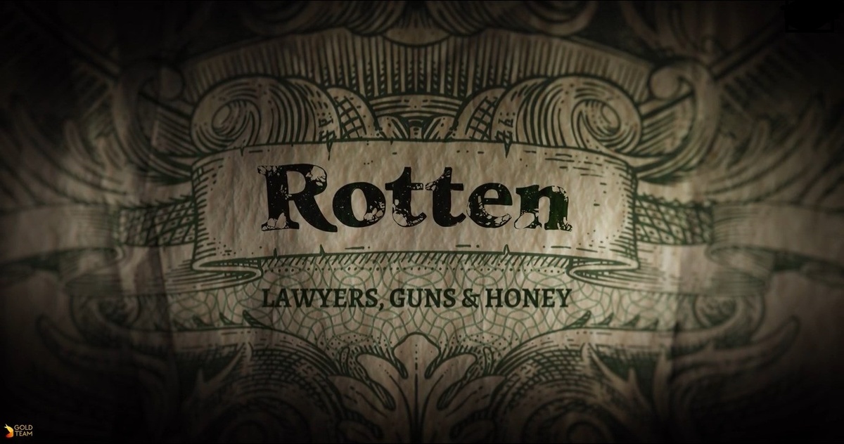 Screenshot названия 1 серии сериала "Rotten" от компании Netflix. Перевод: Gold Team.