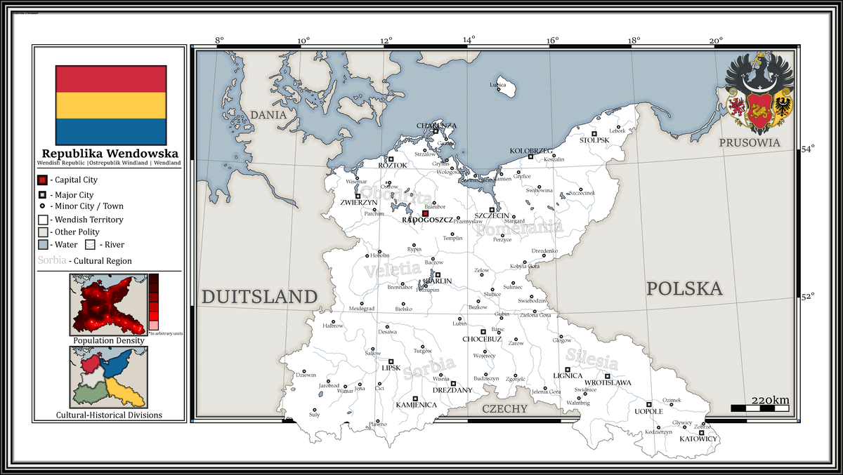 Карта №2. Вендская держава (Republika Wendowska в польском варианте) в 8-10 веках, состояла из 5 регионов (объединений)  славян: ободритов (Abtriti во франкских хрониках), велетов (лютичей), поморян, лужичан (сорбов-сербов), слежан (Silesia).    См. подробно, в увеличенном виде : http://alternathistory.com/wp-content/uploads/2019/12/00-1.png  . 
