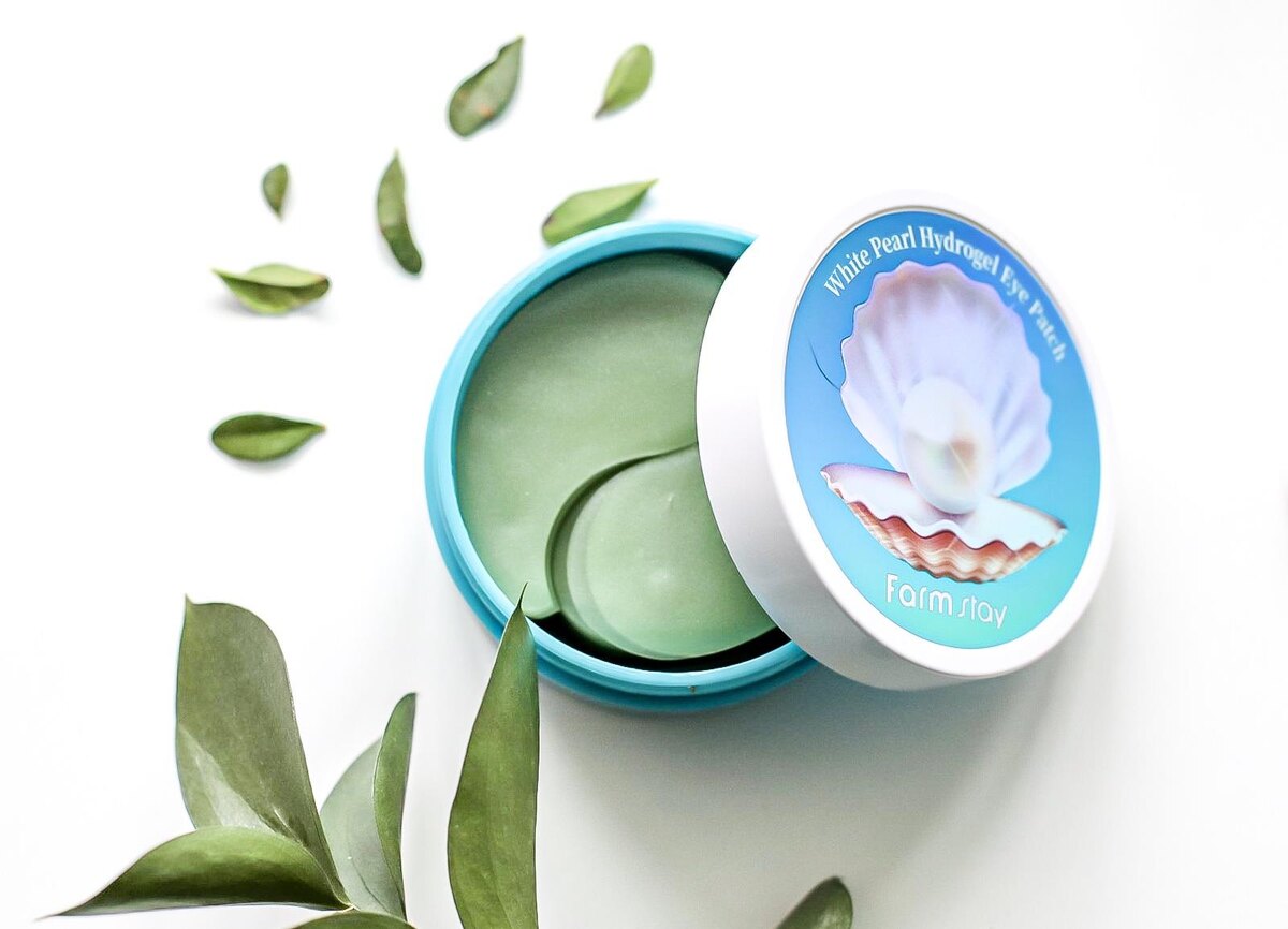 Гидрогелевые патчи для глаз с жемчугом FarmStay White Pearl Hydrogel Eye Patch