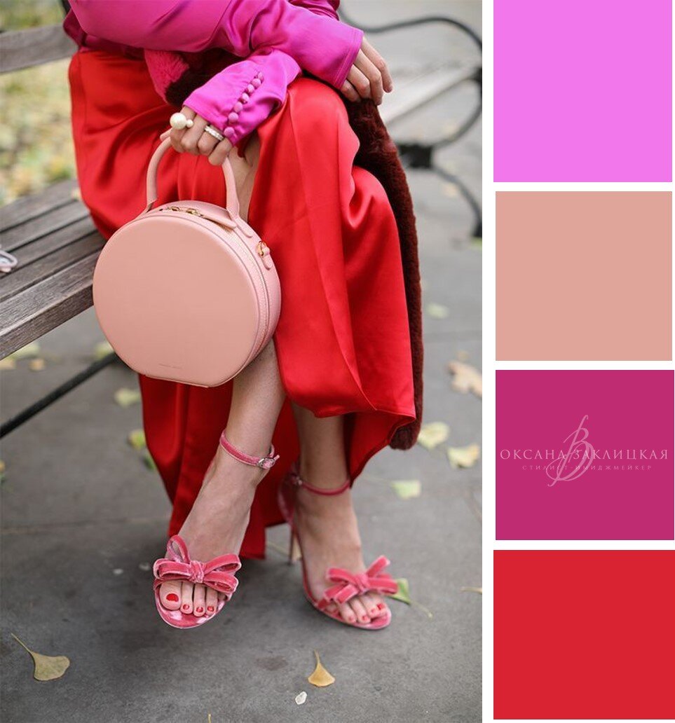 Розовый цвет в одежде и его сочетание с другими цветами