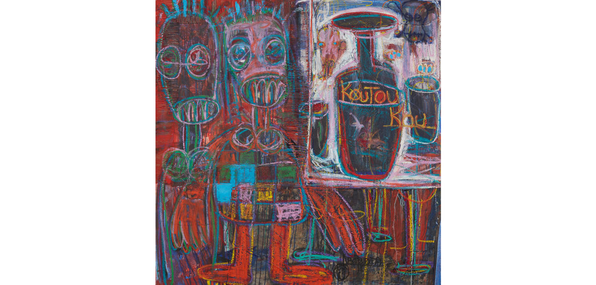 Холст, акрил, масляная пастель, смешанная техника. 150 × 150 cm 