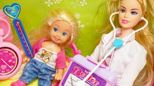 Dolls go to Hospital rumah sakit boneka hospitalar boneca Hopital poupee Mainan Anak