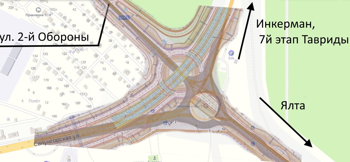 Ялтинское кольцо севастополь схема движения