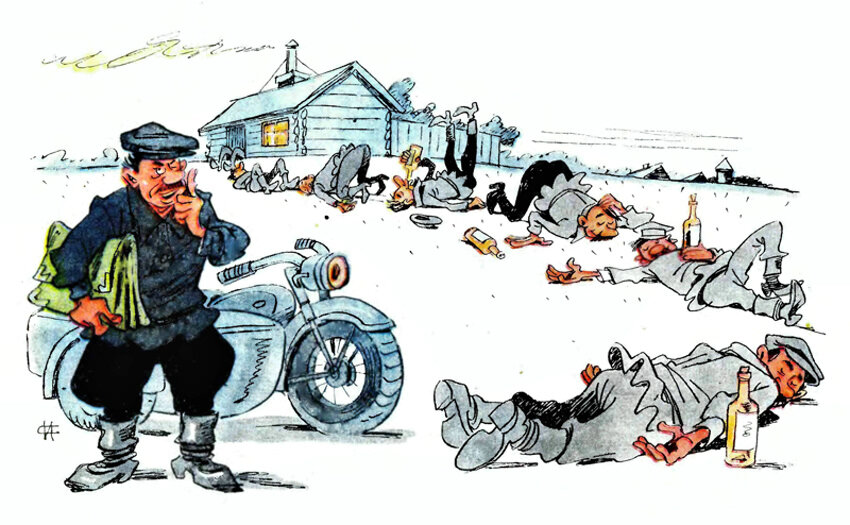 Художник И. Сычев, Крокодил 1965 №25