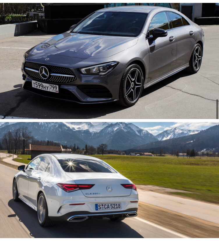 Новенький CLA спереди и сзади, ну не красотка ли? :)