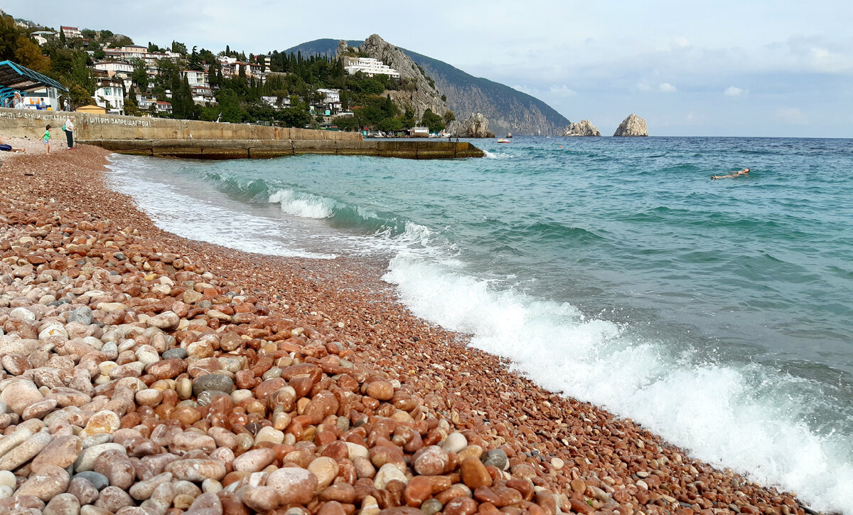 Гурзуф пляжи фото Галька, песок или скалы - какие пляжи лучше? ПоКрыму.Ру Дзен