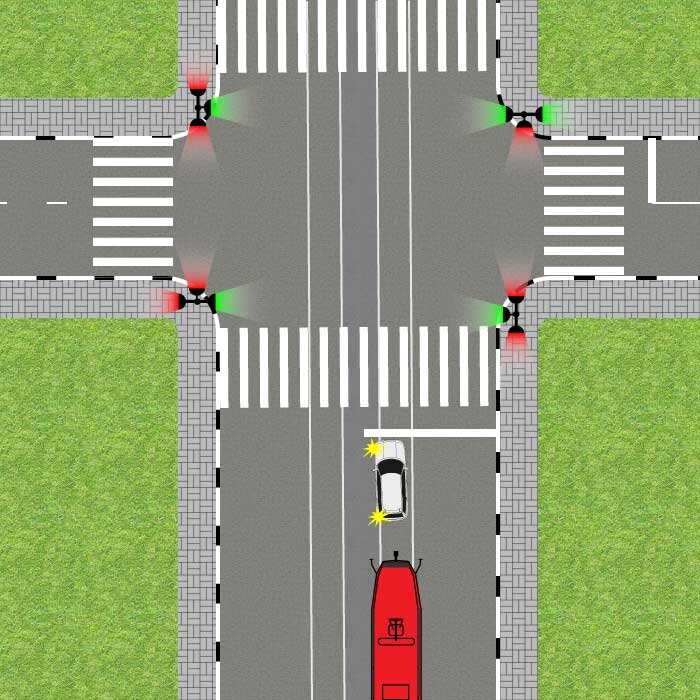 Подъехал трамвай