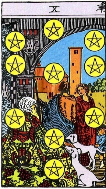 10 пентаклей. Карты Таро