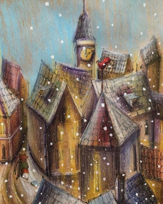 2. Работа Олеси Турукиной. В историях вкусное предложение по иллюстрациям. И да, мне не надоели ни домики, ни лисята, ни ангелы. Пока их время здесь) Благодарю сердечно за Ваши репосты, они мне сейчас очень нужны. Изображение и описание из аккаунта художницы в инстаграм @uskolzaushaya_krasota