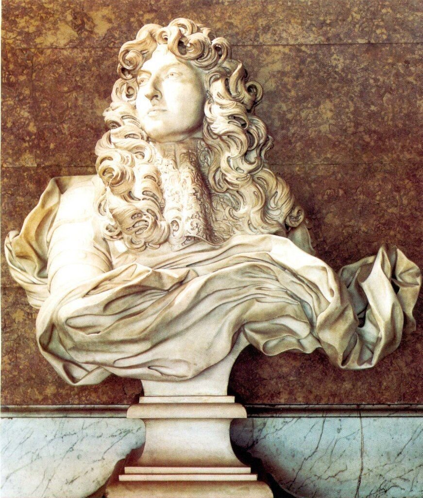 бюст людовика 14 бернини. антуан куазевокс (1640-1720). бернини портрет франческо д'эсте. скульптура барокко 18 века. бюст марии дульиоли барберини.