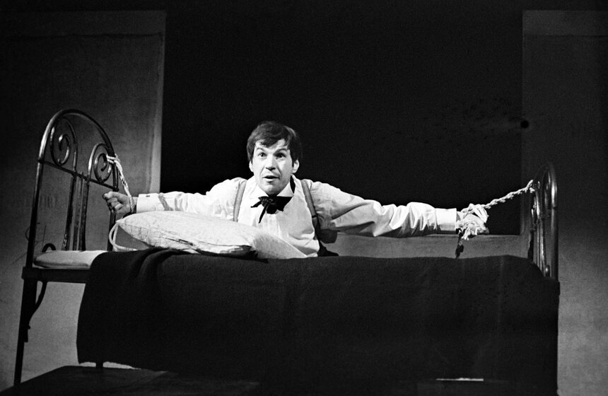 Поприщин в спектакле «Записки сумасшедшего», 1968 год