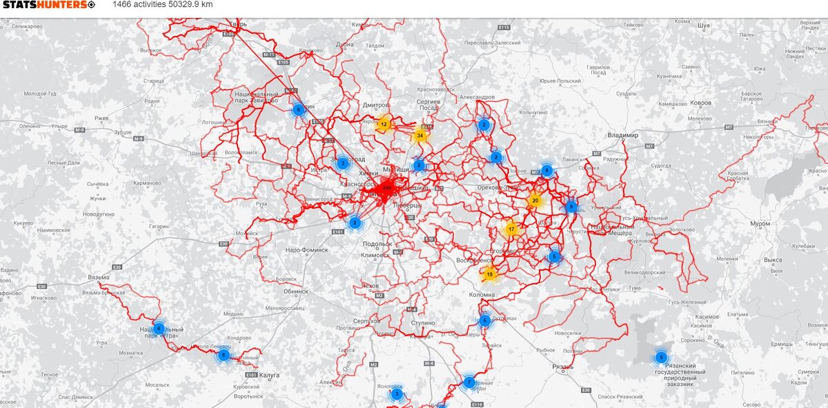 мои треки по Московской области