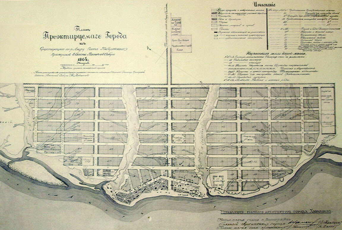 Генеральный план г. Хабаровска начала 1860-х гг. Взято с интернет-ресурса.