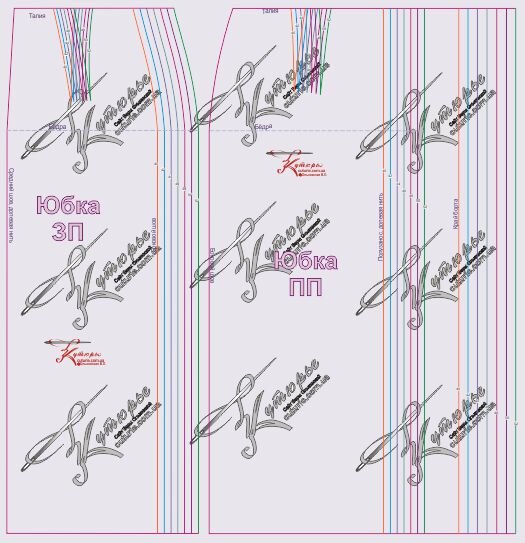 Выкройки юбки прямого платья
