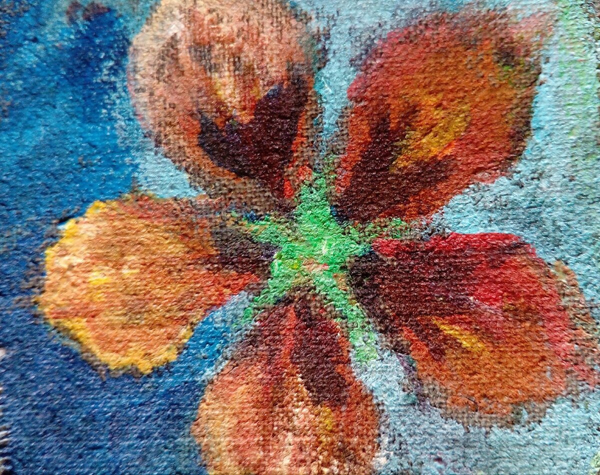 "Равновесие." Ткань, акрил.