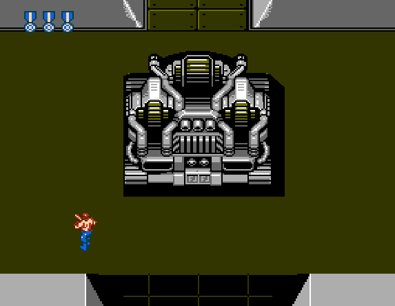 Босс 2 уровня: Магнус (Magnus). Кадры из игры «Super Contra».