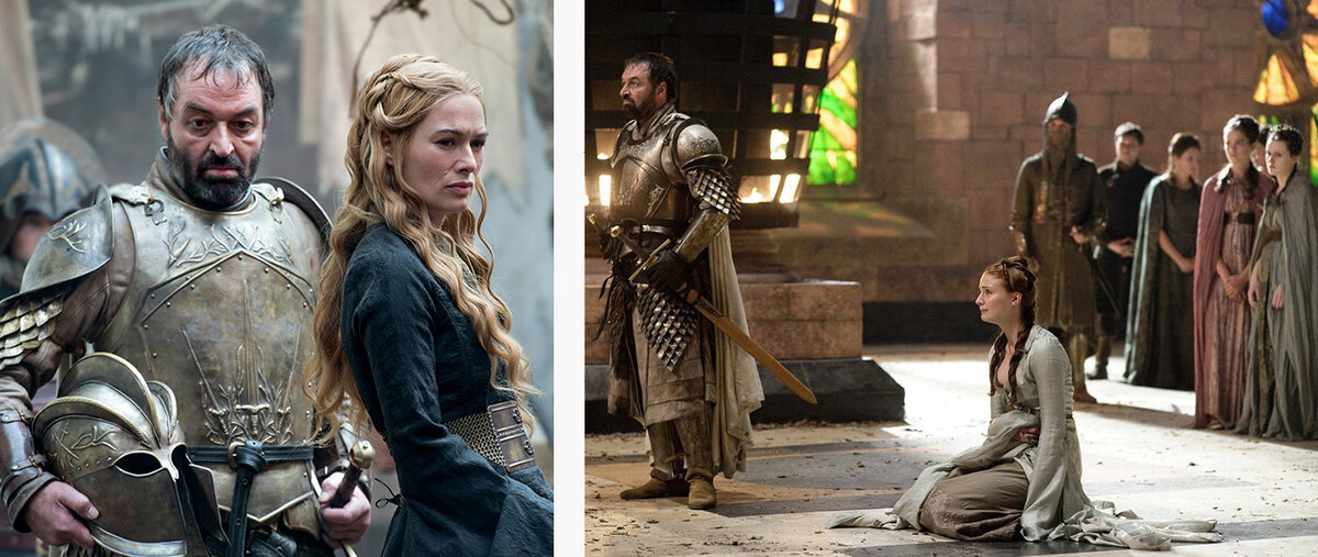Мерин и Серсея. Мерин и Санса. Коллаж Источник imdb.com