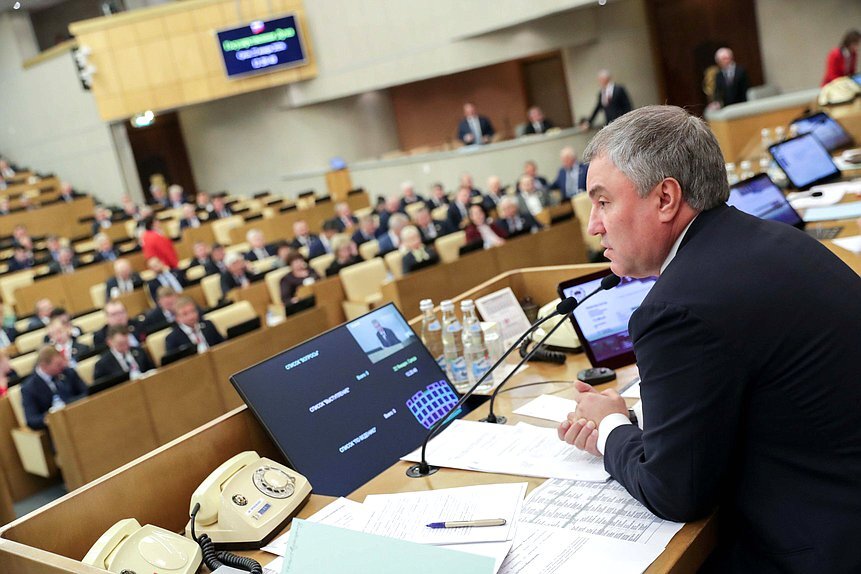 Председатель Госдумы Вячеслав Володин. Фото: duma.gov.ru.