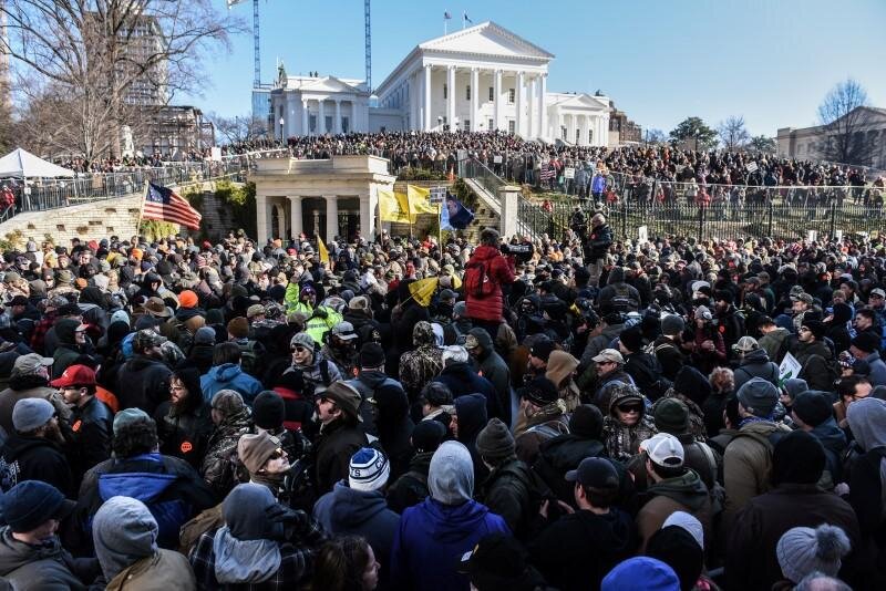 В январе 2020 года 22 тысячи прооружейных активистов собралось на акцию протеста в Вирджинии