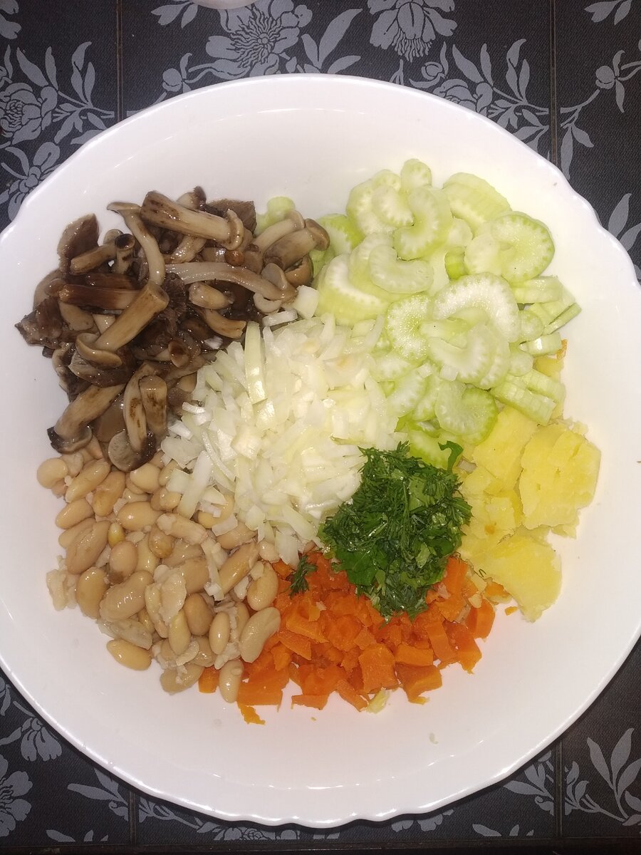 Салат перед перемешиваем