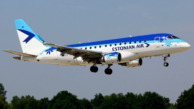 Самолет Embraer-170 авиакомпании "Estonian Air". Фото с доступных источников.