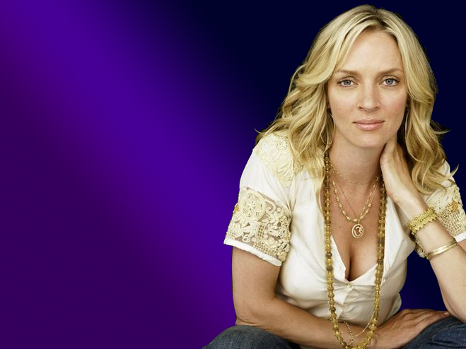 Широкопосаженные глаза Умы Турман