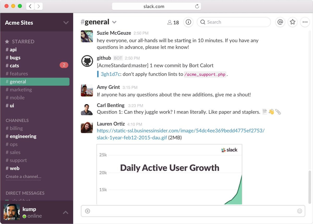 Корпоративный чат в Slack