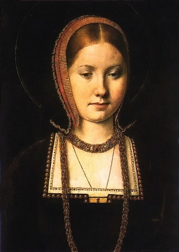 Екатерина Арагонская, вдовствующая принцесса Уэльская. Портрет работы Михеля Зиттова, ок. 1503—1504 гг