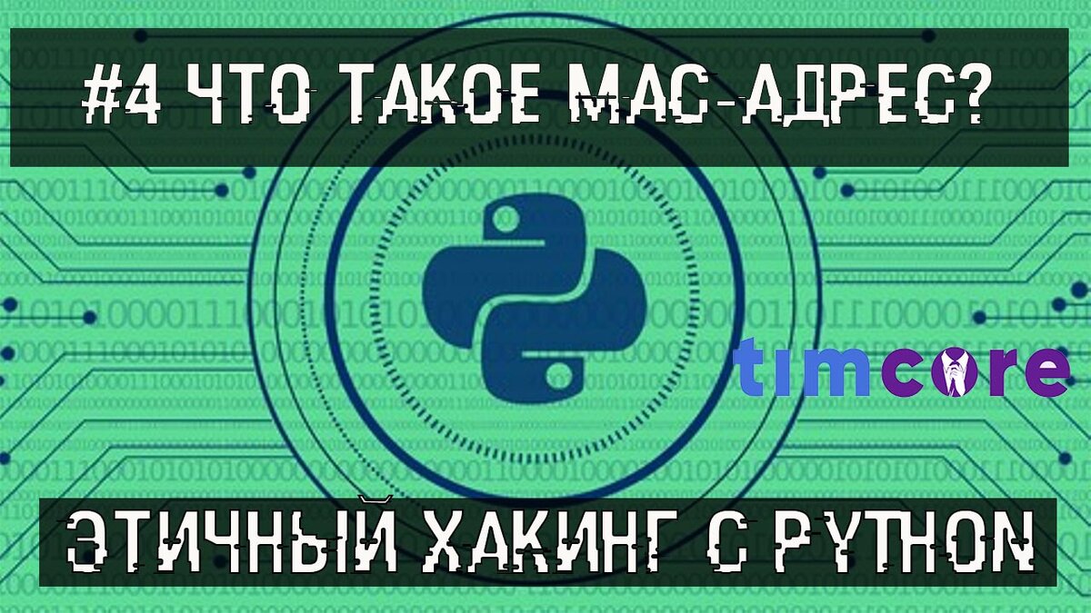 4 Что такое MAC-адрес. Этичный хакинг с Python. | Хакер | Этичный хакинг с  Михаилом Тарасовым (Timcore) | Дзен