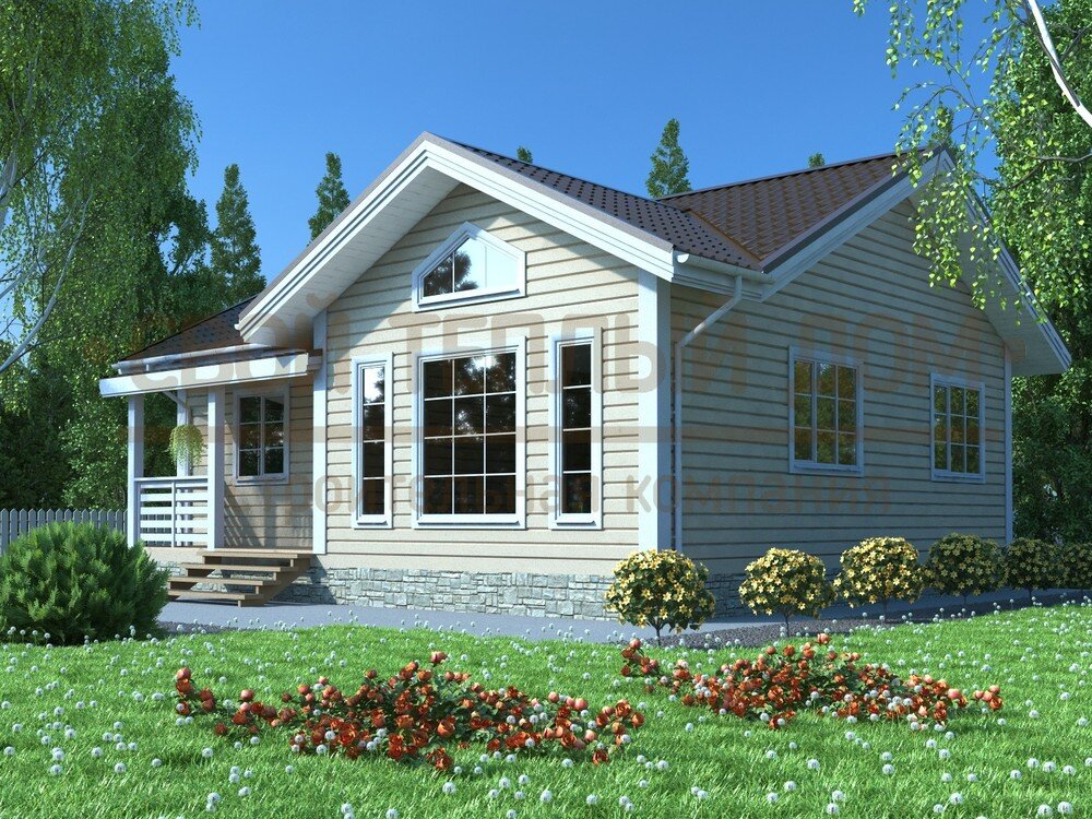 Рендер дома по проекту К-6