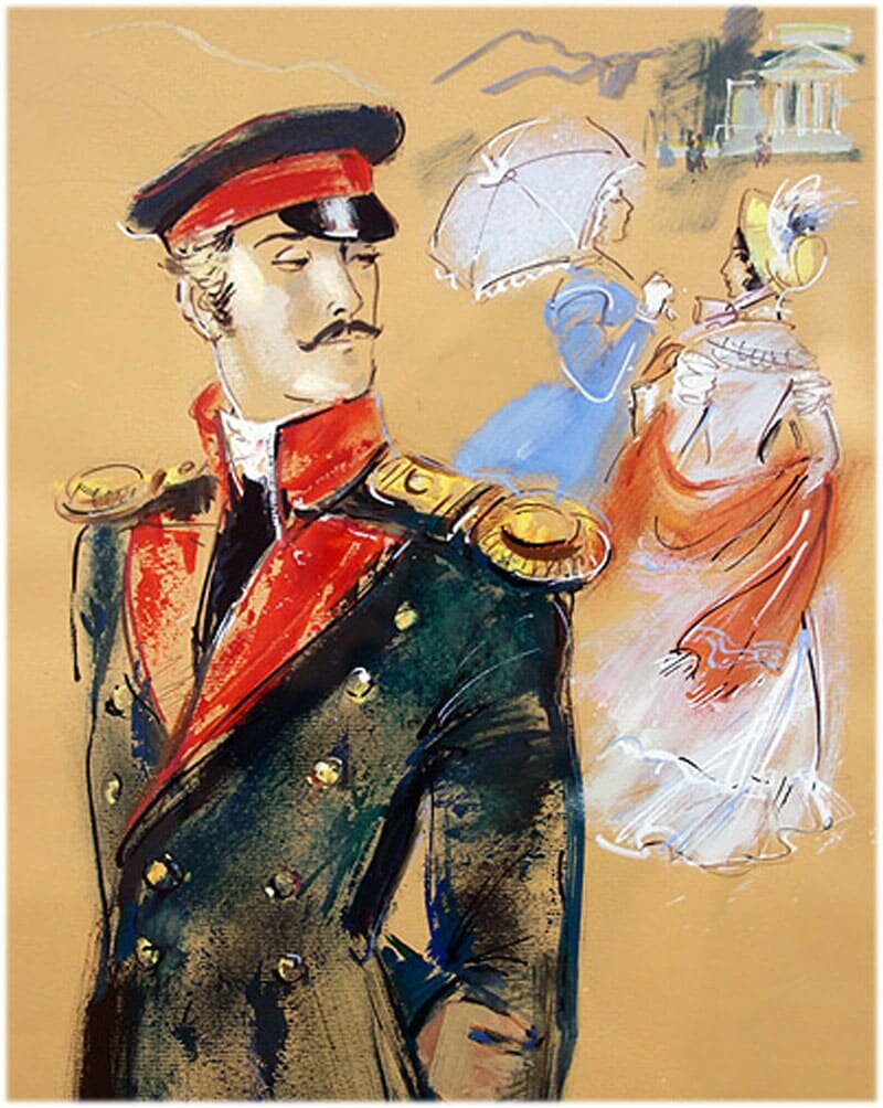 Печорин. Иллюстрация из свободных источников