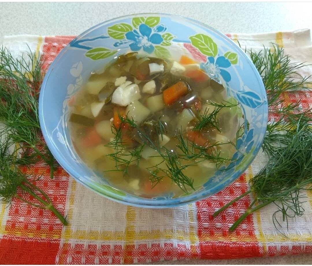 Суп с щавелем.