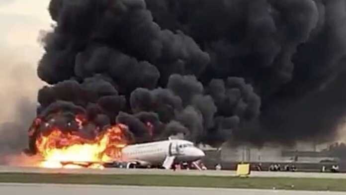 Пожар самолета в Шереметьево. 