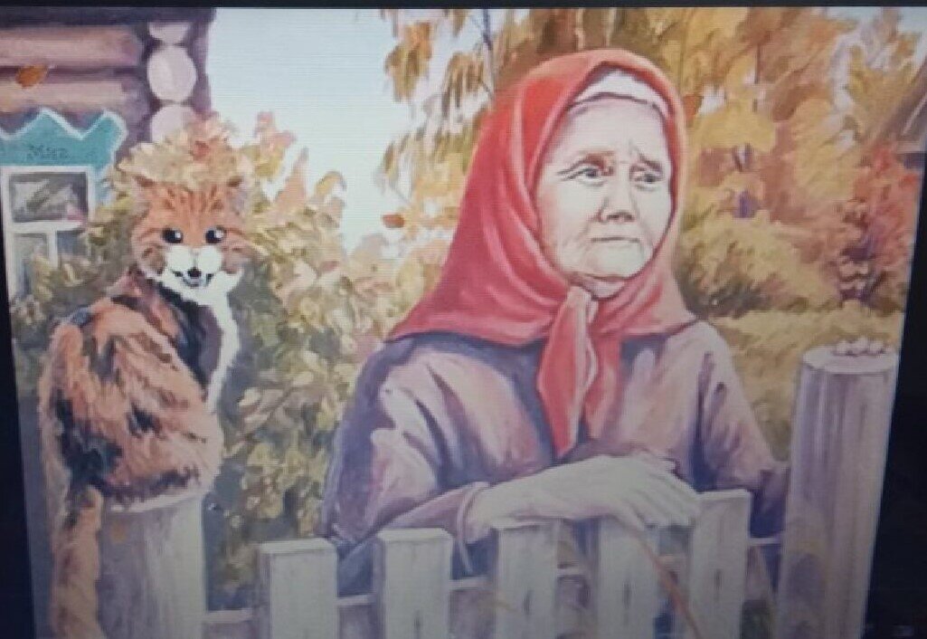 Бабушка у окна картина