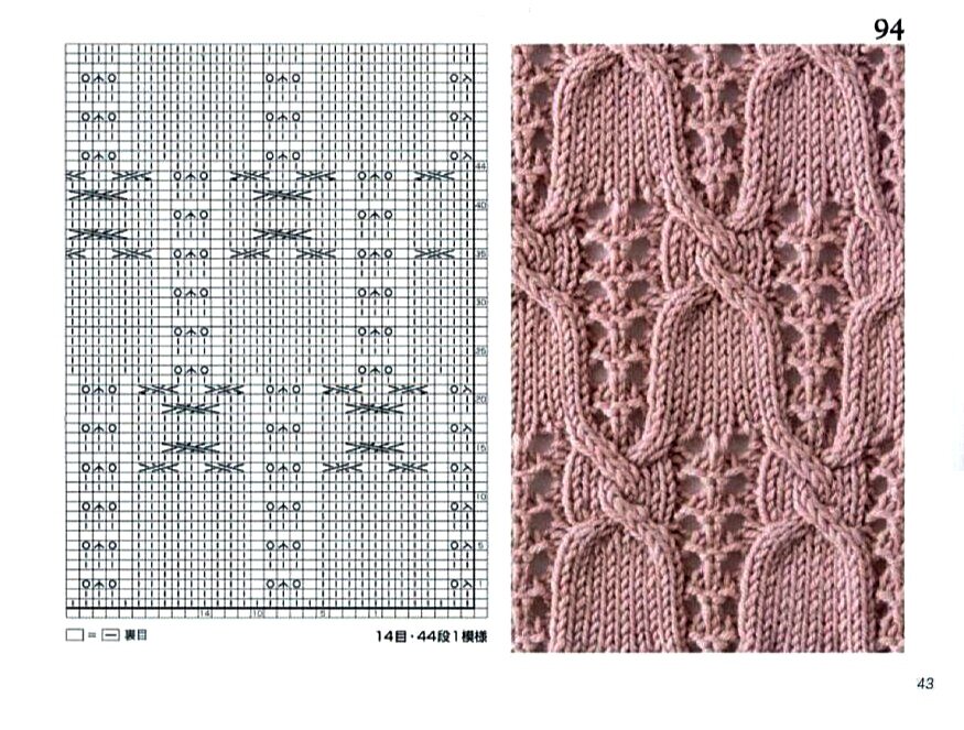 Японские схемы вязания спицами