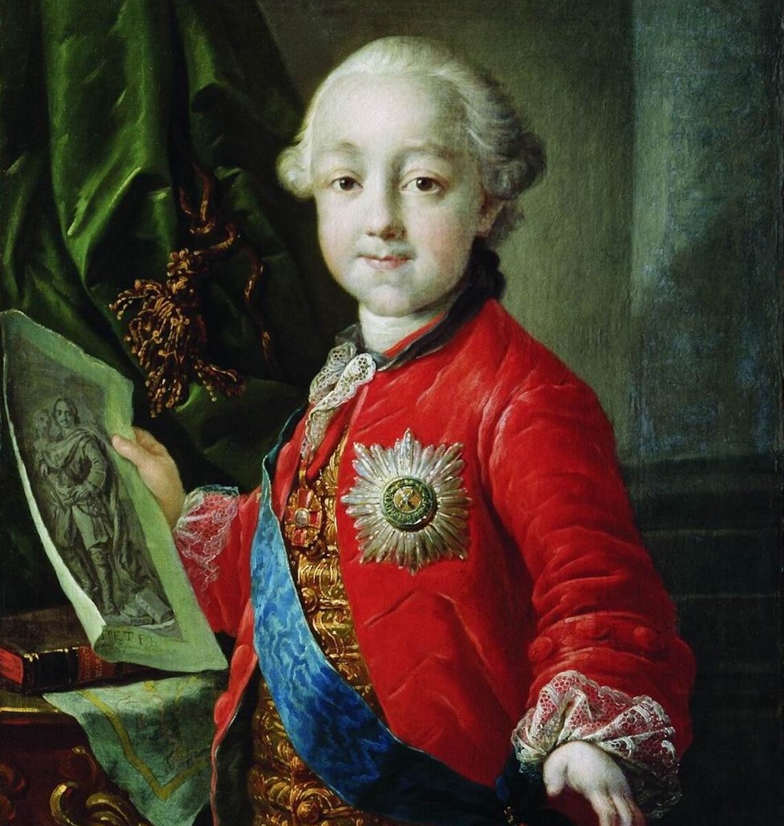 «Портрет великого князя Павла Петровича в детстве», 1761 г. Ф. С. Рокотов. Источник: Государственный Русский музей