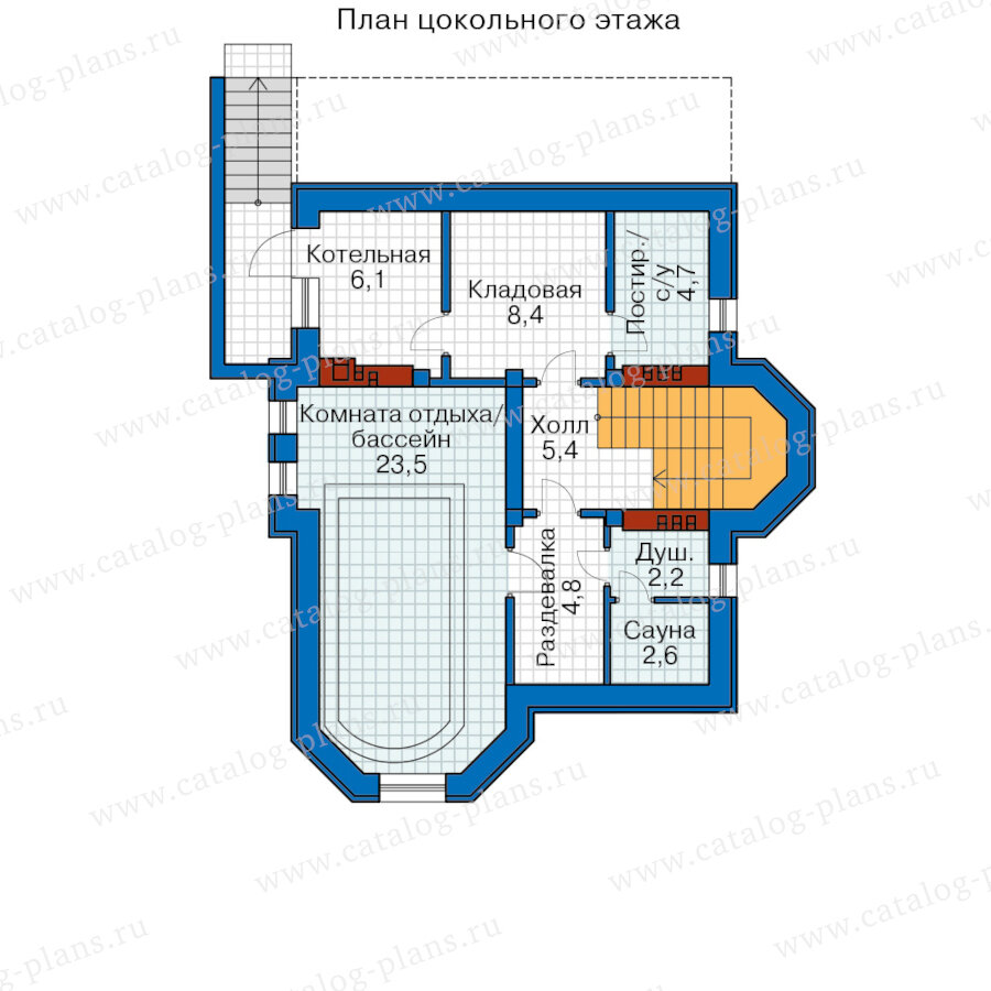 63-80 - Проект двухэтажного дома в габаритах 11x10 метров. Пять жилых  комнат и бассейн. | Проекты Коттеджей | Дзен