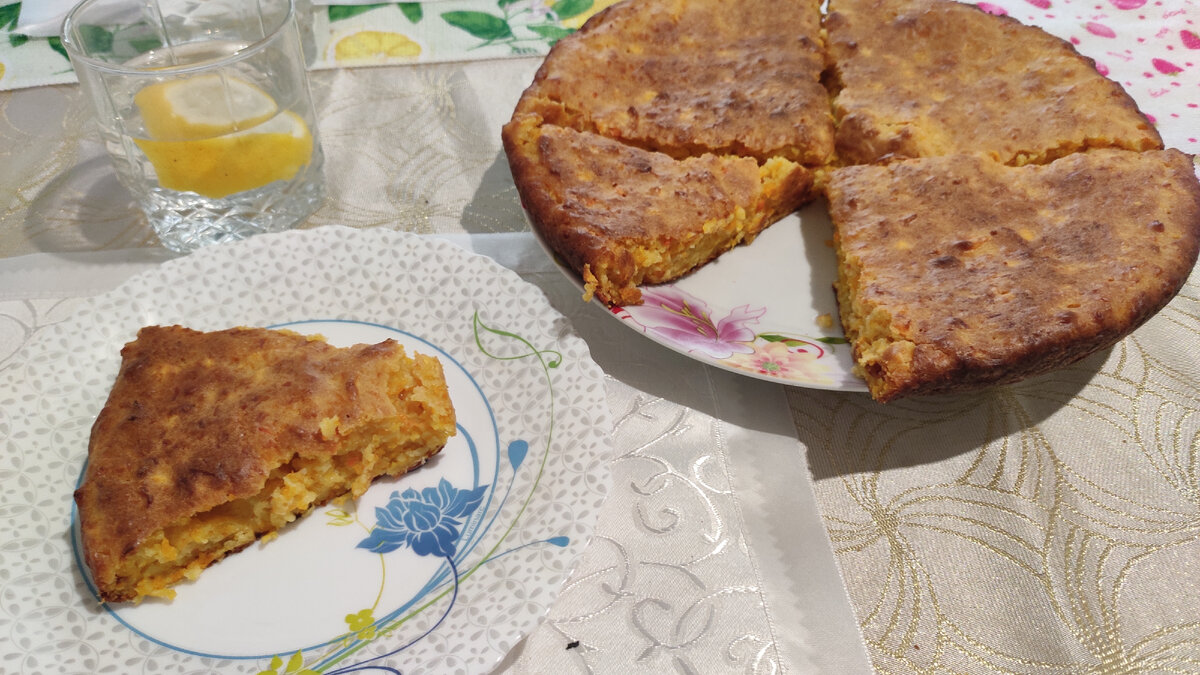 Тыквенный пирог, готовила без рецепта, на глаз 😄