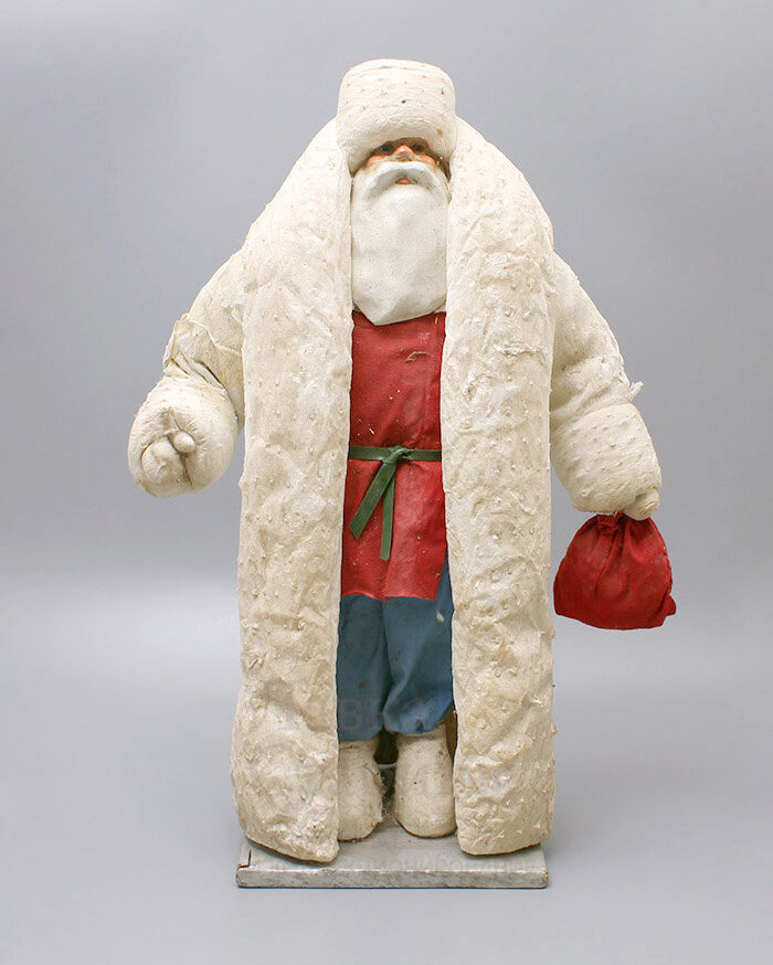 Дед Мороз, вата/бумага, Укрглавдетигрушка, Теребовлянская фабрика ёлочных украшений, 1968 г. 