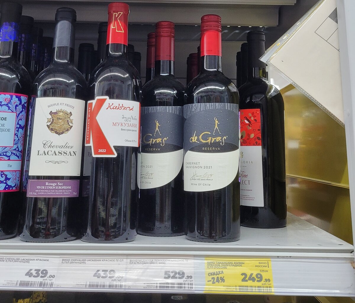 Чилийское вино в российском супермаркете