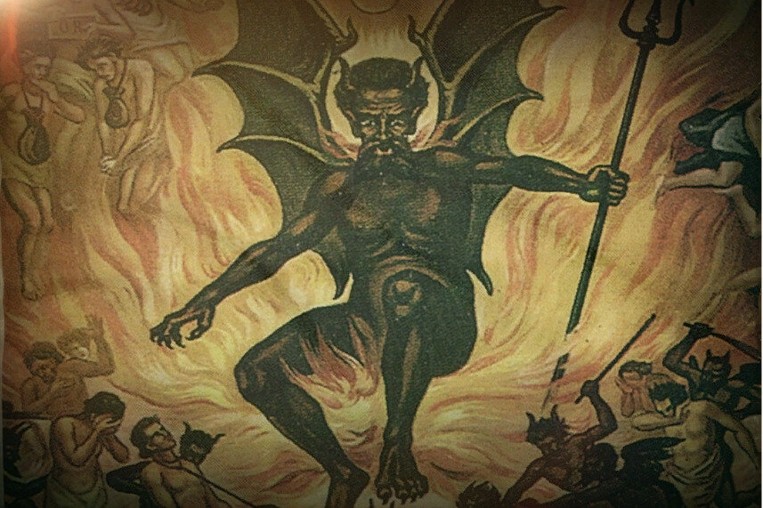 Черти в церкви. Бесы в иконописи. Демон в церкви. Черт иконография