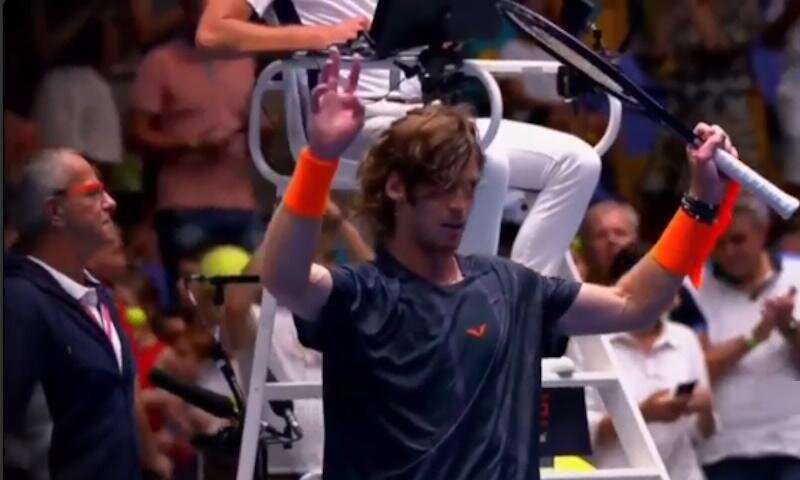     Скриншот с видео. Ист. — ТЕННИС ATP | WTA | US Open Фотография взята из открытых источников.