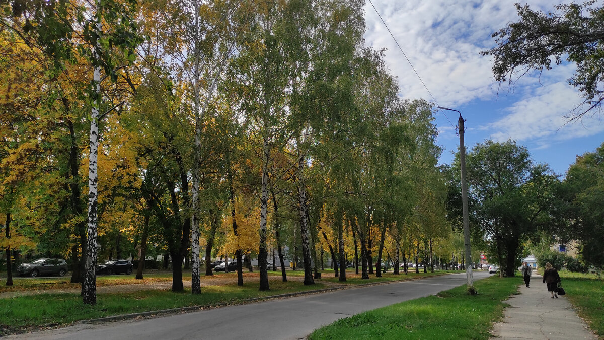 Город Сызрань. Район - Образцовская площадка. Улица Шухова. Сквер имени Островского.