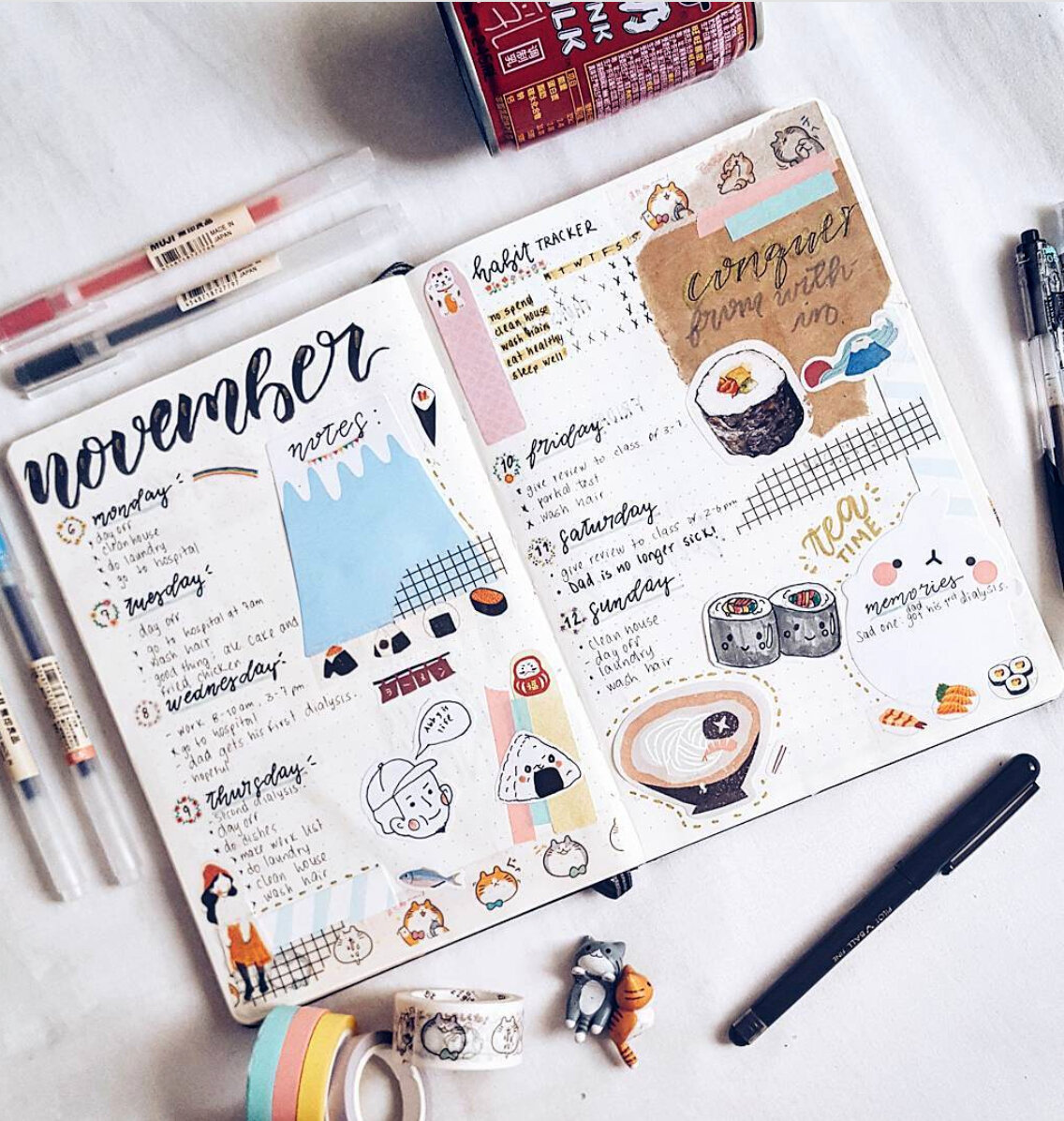 Bullet journal ideas: 10 красивых идей для оформления ежедневника