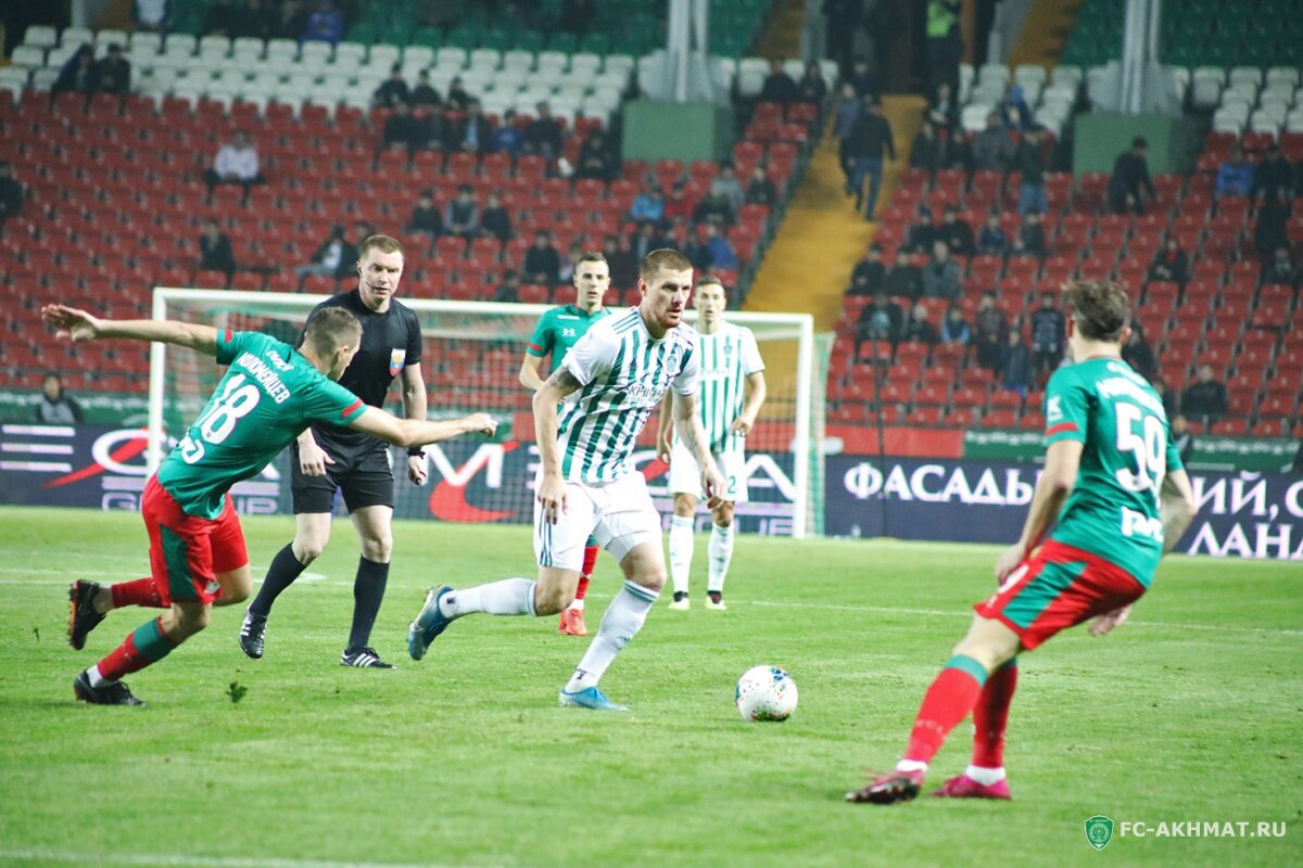 20.10.2019. Полупустые трибуны на матче Ахмат-Локомотив (0:2). 