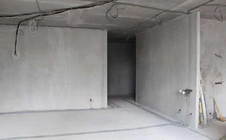 
 Типичный черновой ремонт в новостройке