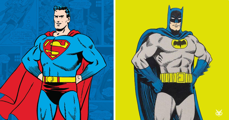 Супермен и Бэтмен в своих классических нарядах. Изображения (здесь и далее): DC Comics.