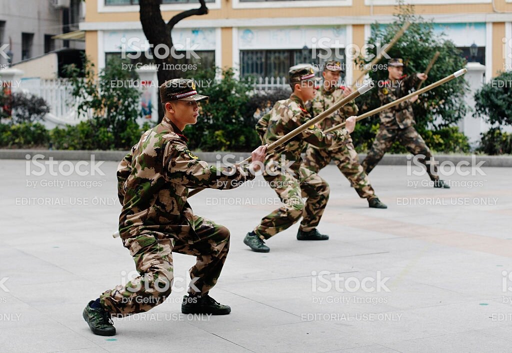обязательными в армии Китая для изучения являются штыковой бой, владение ножом и ПАЛКОЙ