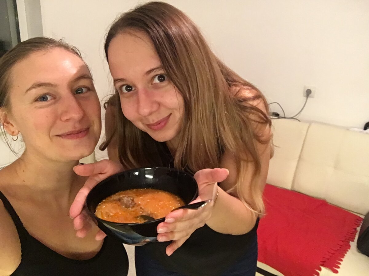 Борщ со сметаной!