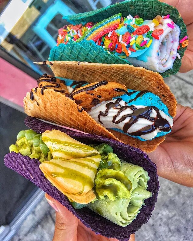 Вот так выглядит мороженое в виде тако